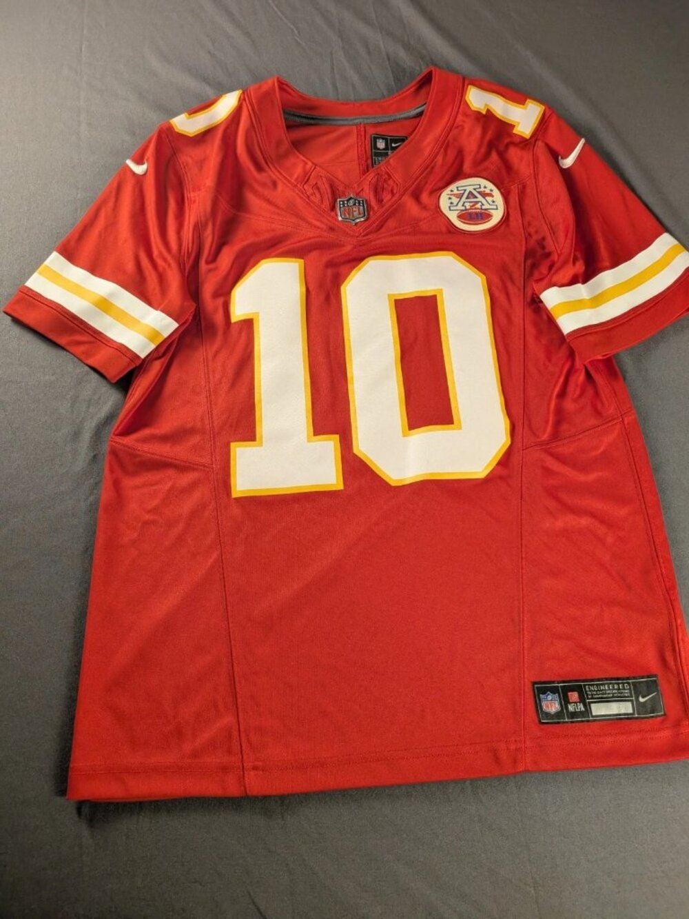 Emmett Johnson Red Vapor Stitched Jersey